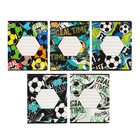 Комплект тетрадей из 10 штук, 12 листов в косую линию Calligrata "Футбол", обложка мелованный картон, ВД-лак, блок офсет, 5 видов по 2 штуки - фото 23711811