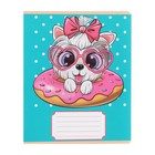 Комплект тетрадей из 10 штук, 12 листов в крупную клетку Calligrata "Милашки с бантиком", обложка мелованная бумага, ВД-лак, блок офсет, 5 видов по 2 штуки - фото 24399354