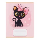 Комплект тетрадей из 10 штук, 12 листов в крупную клетку Calligrata "Милашки с бантиком", обложка мелованная бумага, ВД-лак, блок офсет, 5 видов по 2 штуки - фото 24399355