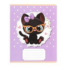 Комплект тетрадей из 10 штук, 12 листов в крупную клетку Calligrata "Милашки с бантиком", обложка мелованная бумага, ВД-лак, блок офсет, 5 видов по 2 штуки - фото 24399356