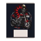 Комплект тетрадей из 10 штук, 12 листов в линию Calligrata "Мотоциклист", обложка мелованная бумага, ВД-лак, блок №2, белизна 75% (серые листы), 5 видов по 2 штуки - фото 23723015