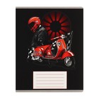 Комплект тетрадей из 10 штук, 12 листов в линию Calligrata "Мотоциклист", обложка мелованная бумага, ВД-лак, блок №2, белизна 75% (серые листы), 5 видов по 2 штуки - Фото 6