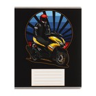 Комплект тетрадей из 10 штук, 12 листов в линию Calligrata "Мотоциклист", обложка мелованная бумага, ВД-лак, блок №2, белизна 75% (серые листы), 5 видов по 2 штуки - фото 23711829