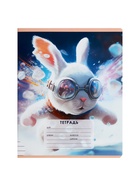 Комплект тетрадей из 10 штук, 12 листов в линию Calligrata "Пушистые друзья", обложка мелованный картон, блок офсет, 5 видов по 2 штуки - фото 121957470