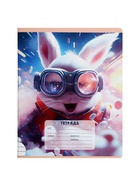 Комплект тетрадей из 10 штук, 12 листов в линию Calligrata "Пушистые друзья", обложка мелованный картон, блок офсет, 5 видов по 2 штуки - фото 121957471