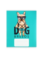 Комплект тетрадей из 10 штук, 12 листов в узкую линию Calligrata "Собачий стиль", обложка мелованный картон, ВД-лак, блок офсет, 5 видов по 2 штуки - фото 25601449