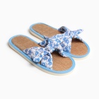 Тапочки женские с открытым носом Smile of Milady, размер 36-37, голубые - Фото 5