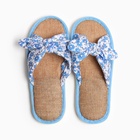 Тапочки женские с открытым носом Smile of Milady, размер 36-37, голубые - Фото 6