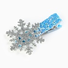 Заколка для волос новогодняя «Маленькой принцессе», снежинка, 6,5 х 3,5 см - Фото 4