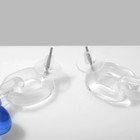 Серьги пластик «Собачка» из воздушного шара, цвет бензиновый - Фото 2