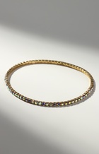 Браслет со стразами «Лёд» 1 ряд, цвет радужный в золоте, 7 см - фото 31108707