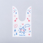 Пакет подарочный полиэтиленовый, с ушками, белый, 13×23 см - Фото 6