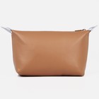 Косметичка на молнии, с подкладом, цвет коричневый - фото 22412610