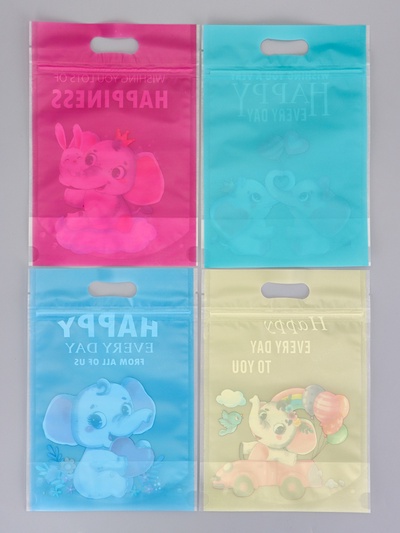 Пакет подарочный, с zip-lock застежкой, 15×22 см, МИКС
