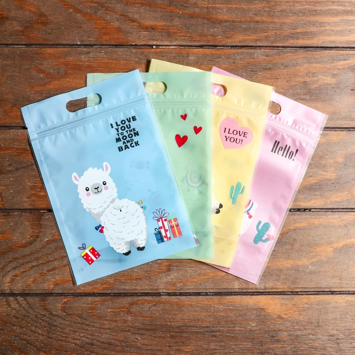 Пакет подарочный, с zip-lock застежкой, 15×22.5 см, МИКС - Фото 1