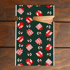 Пакет полиэтиленовый подарочный "Новогодние подарки", с завязками, 15*23см. 9656637