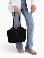 Сумка-шопер женская на магните, размер 30×9×29 см, чёрная - Фото 9