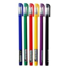 Набор шариковых ручек 6 цветов, 1 мм, однотонный цвет корпуса софтач, в цвет стержня, в блистере - Фото 2