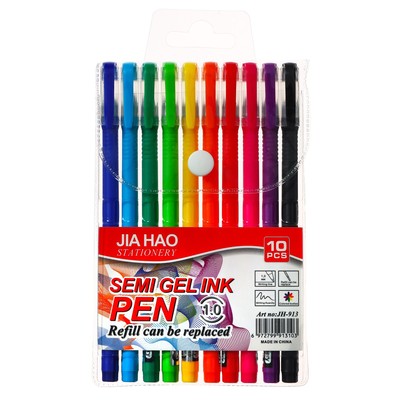 Набор шариковых ручек, 10 цветов, диаметр пишущего узла 1 мм, корпус софт-тач в цвет стержня, в блистере