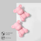 Серьги пластик «Мишки», цвет розовый - фото 12174176