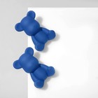 Серьги пластик «Мишки», цвет синий - Фото 2