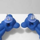 Серьги пластик «Мишки», цвет синий - Фото 3