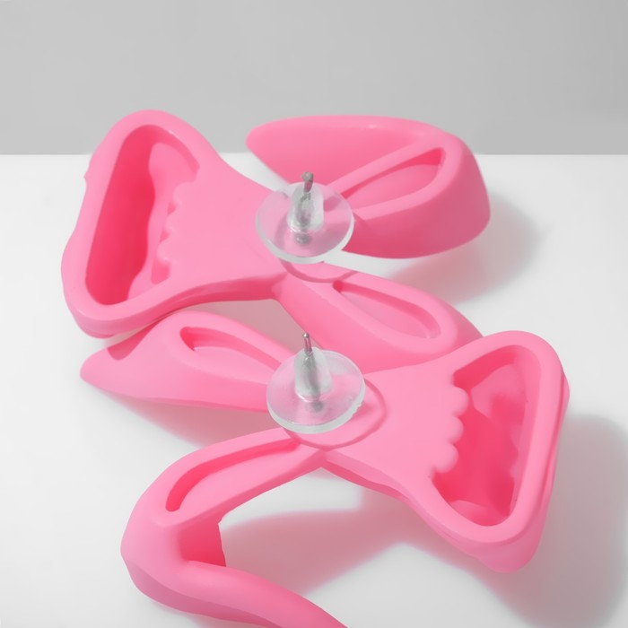 Серьги пластик «Кролики», цвет розовый - фото 1910719864
