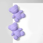 Серьги пластик «Мишки» со смайликами, цвет сиреневый - фото 7010610