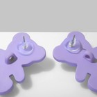 Серьги пластик «Мишки» со смайликами, цвет сиреневый - Фото 3