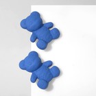 Серьги пластик «Мишки» со смайликами, цвет синий - фото 7010612