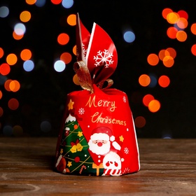 Пакет полиэтиленовый подарочный новогодний, с ушками Friends, 13?22 см (комплект 20 шт)