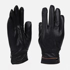 Перчатки мужские, безразмерные, с утеплителем, цвет чёрный - фото 319661555