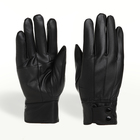Перчатки мужские, безразмерные, с утеплителем, цвет чёрный - фото 300721687