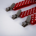 Подтяжки детские, ширина 2.5 см, цвет красный/белый - Фото 3