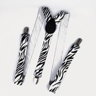 Подтяжки взрослые, ширина 2.5 см, цвет белый/чёрный - фото 24687791