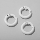 Карабин «Кольцо» d=1,8 см (набор 3 шт.), цвет белый - фото 10700192