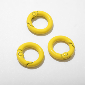 Карабин "Кольцо" d=2 см (набор 3 шт.), цвет жёлтый