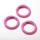 Карабин «Кольцо» d=2,5 см (набор3 шт.), цвет ярко-розовый - фото 319661654