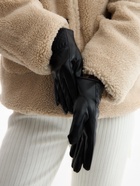 Перчатки женские с пуговками, безразмерные, с меховым утеплителем, цвет чёрный 9748694