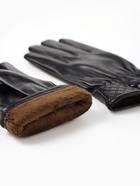 Перчатки женские с пуговками, безразмерные, с меховым утеплителем, цвет чёрный - Фото 6