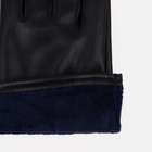 Перчатки женские кожаные, безразмерные, с утеплителем, цвет чёрный - фото 24679553