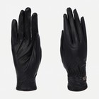 Перчатки женские, безразмерные, с утеплителем, цвет чёрный - фото 319661696