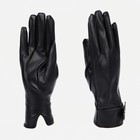 Перчатки женские, безразмерные, с утеплителем, цвет чёрный - фото 319661698