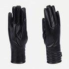 Перчатки женские, безразмерные, с утеплителем, цвет чёрный - фото 297417642