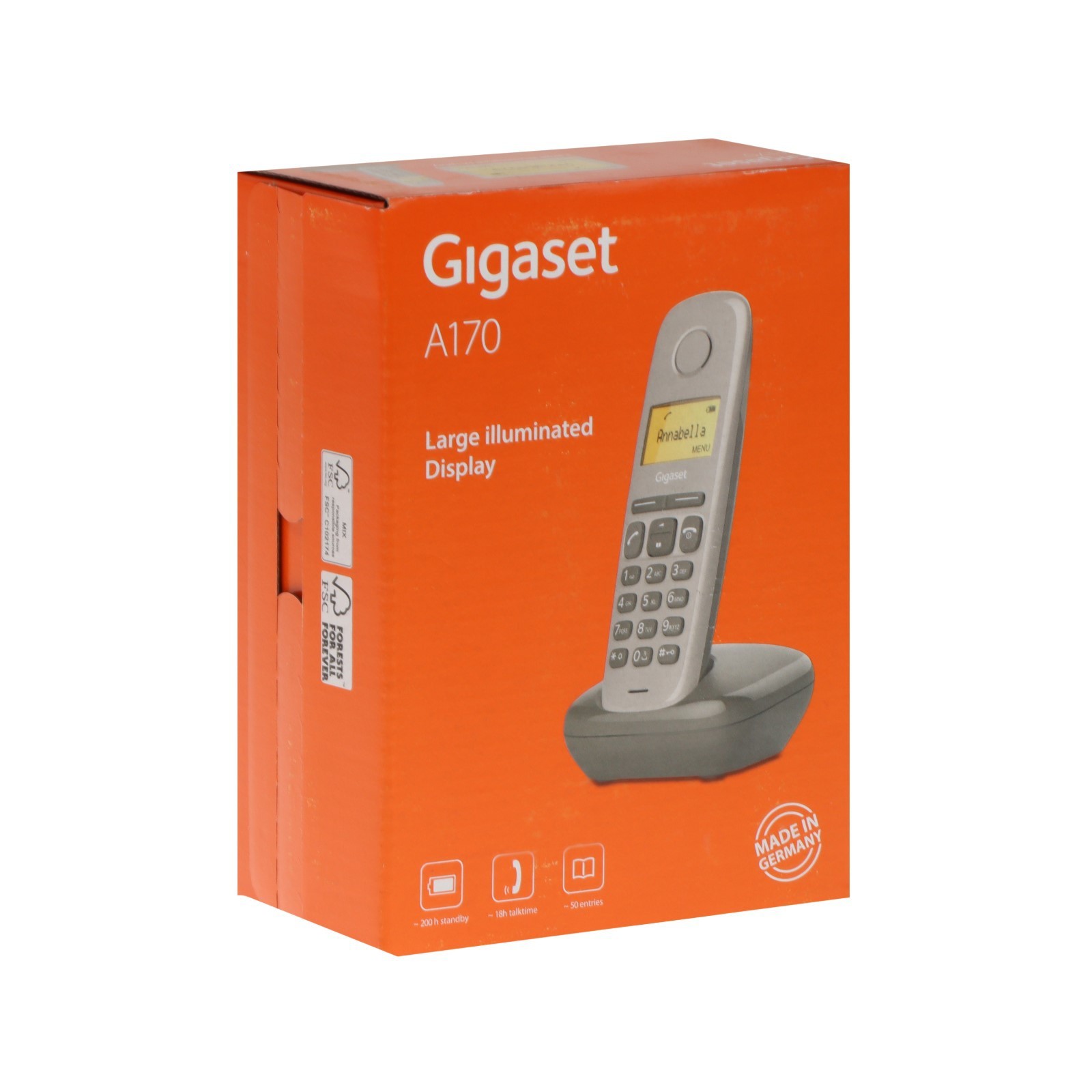 Радиотелефон DECT Gigaset A170, АОН, Caller ID, ускоренный набор, 50  номеров, ECO, серый (9838521) - Купить по цене от 4 184.00 руб. | Интернет  магазин SIMA-LAND.RU