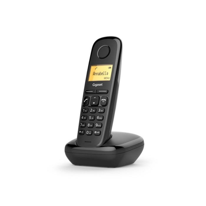 Радиотелефон DECT Gigaset A170, АОН, Caller ID, ускоренный набор, 50 номеров, ECO, черный - фото 51313401