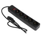 Сетевой удлинитель 5bites SP5B-110U 5S, 5 розеток, 1 м, 10 А, 3х0.75 мм2, с выкл., черный - фото 51329713 Сетевой удлинитель 5bites SP5B-110U 5S, 5 розеток, 1 м, 10 А, 3х0.75 мм2, с выкл., черный - фото 51329713