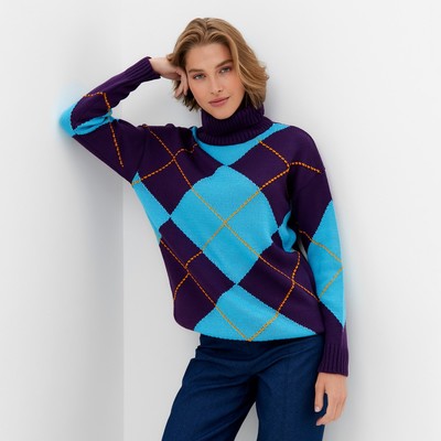 Джемпер женский MINAKU: Casual collection, бирюзовый, размер 46-48