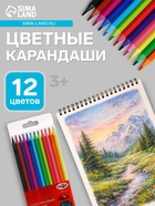 Карандаши цветные пластиковые 12 цветов «Гамма. Мультики», заточенные, ПВХ, европодвес, (251220211) - Фото 1