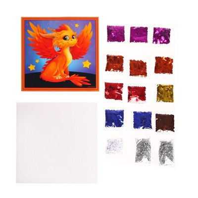 Аппликация пайетками «Дракончик» уценка